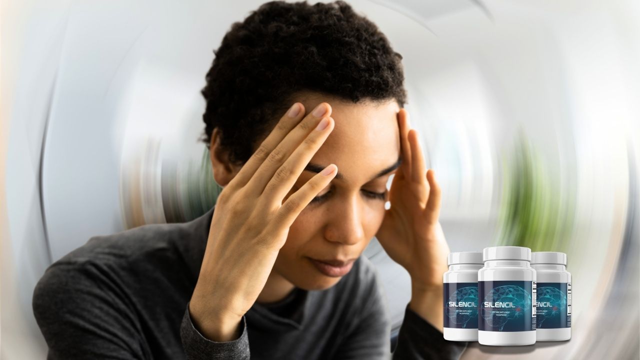 Girl feeling dizzy because of tinnitus