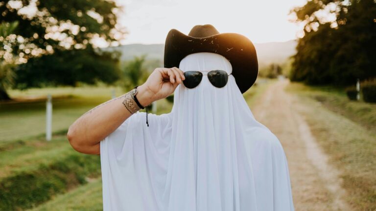 Man in a ghost suit