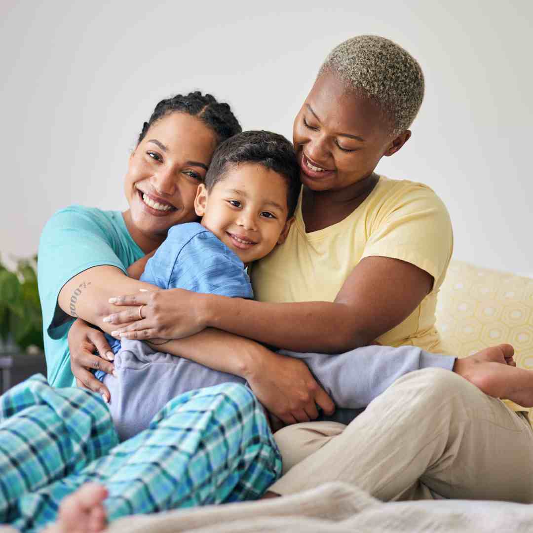 Lesbian interracial family